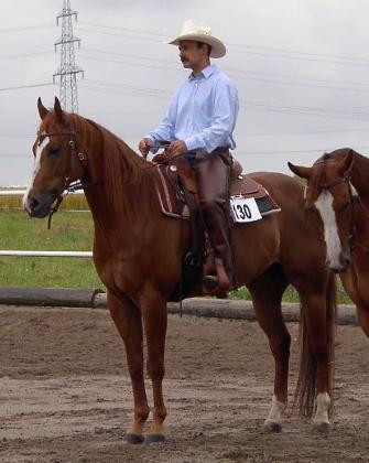 JimBob July2002- on his first western show with his trainer!!